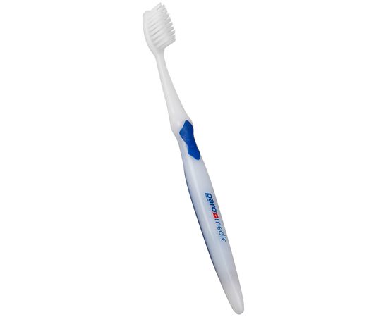 Зубна щітка шовковисто-м'яка paro® toothbrush Medic з конічними щетинками, темно-синя