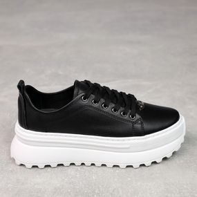 Кеди жіночі шкіряні 588027 Чорні 36 37 38 39 40 41