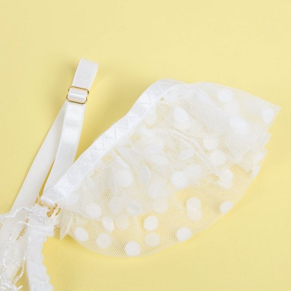 Комплект білизни Star Night ліф, пояс для панчіх та трусики, білий, S sexstyle | Зображення 6