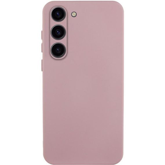 Чохол TPU GETMAN Liquid Silk Full Camera для Samsung Galaxy S23+ Рожевий / Pink Sand