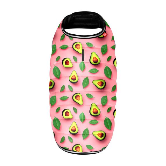 Курточка-накидка для собак WAUDOG Clothes, малюнок "Авокадо на рожевом", XL, А 47 см, B 68-80 см, С 42-52 см | Зображення 2