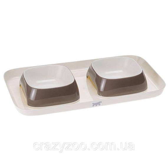 Миски на підставці для собак та котів Ferplast Glam Tray Extra Small пластикові сірі 40x23x4.5 см 400 мл 71908321 | Зображення 8