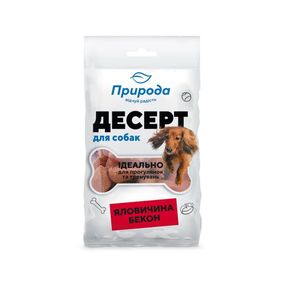 Ласощі Природа Десерт для собак яловичина-бекон 100 г