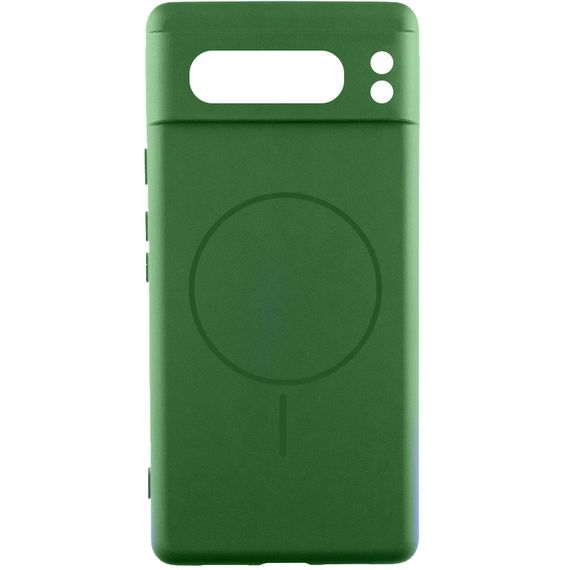 Чохол Silicone Cover Lakshmi Full Camera (AA) with Magnetic Fit для Google Pixel 8 Pro Зелений / Dark green