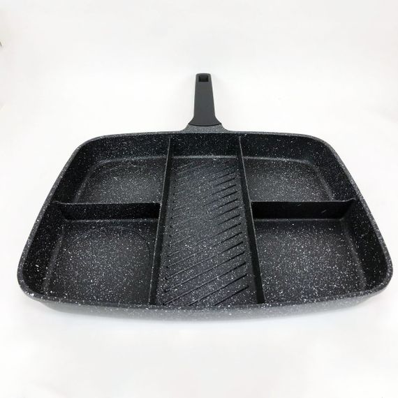 Сковорода с гранитным покрытием 5в1 UNIQUE UN-4021 38*31см антипригарная | Зображення 8