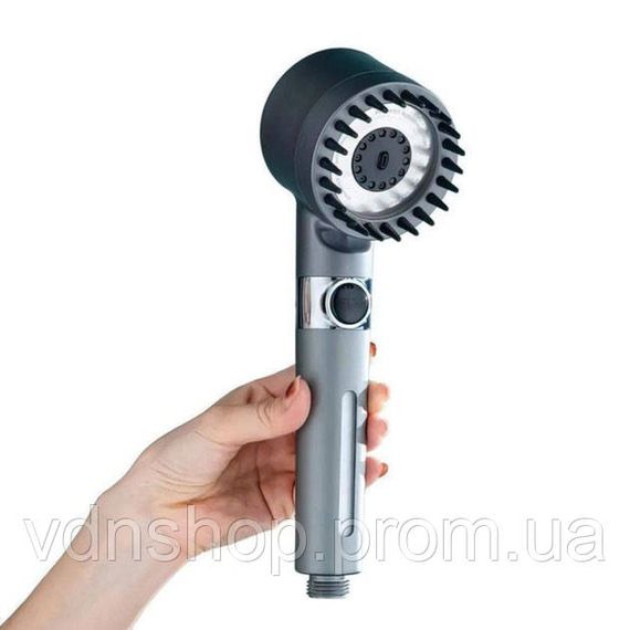 Насадка для душу масажна лійка 4в1 з масажними силіконовими шипами водозберігаюча душова лійка GN-98 | Зображення 3