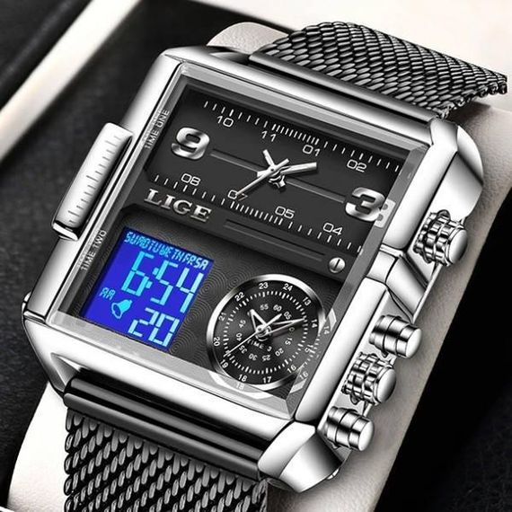 Часы мужские тактические Lige Maxi в фирм. коробочке