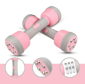 Многофункциональные массажные гантели Multifuntional massage dumbbells Розовые