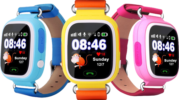 Смарт-часы детские UWatch Q90 GPS контроль звонки сообщения SOS Wi-Fi