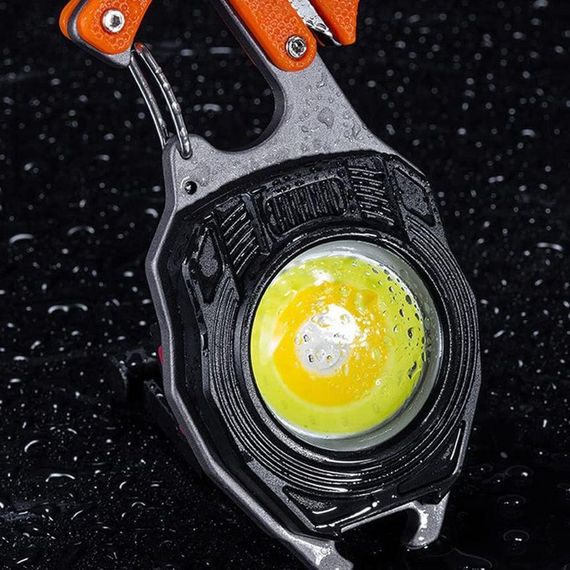 Багатофункціональний LED ліхтарик на карабіні, з USB, W5147 / Акумуляторний ліхтар-брелок / Ручний міні ліхтарик | Зображення 8