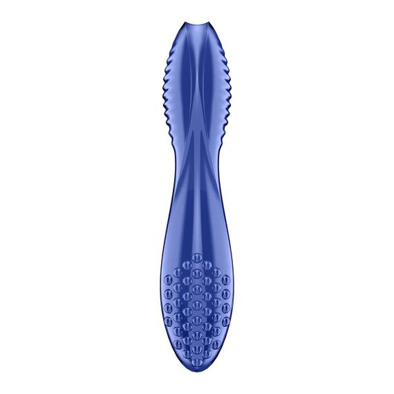 Двосторонній скляний дилдо Satisfyer Dazzling Crystal 2 Blue Sex Aura | Зображення 3