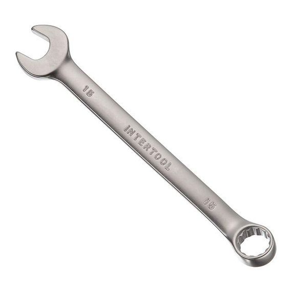 Ключ комбінований 15 мм, Cr-V INTERTOOL HT-1215