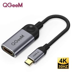 Адаптер USB C HDMI QGeeM  4K 30 Гц Type-c - HDMI для huawei mate 20 macBook pro ipad pro hdmi female