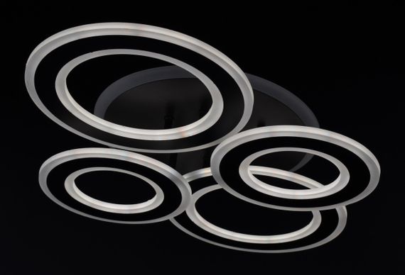 Люстра світлодіодна стельова LED світильник для квартири на стелю лед 26334 Чорний 11х45х58 см. | Зображення 4