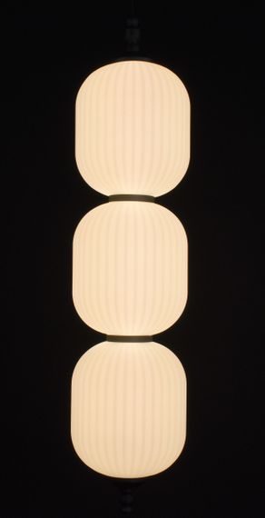 Люстра світлодіодна підвісна LED світильник для квартири на стелю лед 27164 Чорний 60-200х13х13 см. | Зображення 2