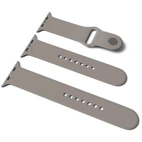 Силіконовий ремінець для Apple Watch Sport Band 38/40/41/42mm(ser.10) (S/M & M/L) 3pcs Сірий / Dark Gray