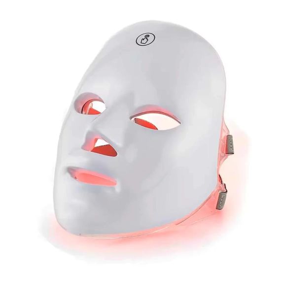 LED-маска для обличчя (7 режимів), від USB, Біла/Світодіодна маска для світлотерапії/Лед маска | Зображення 1