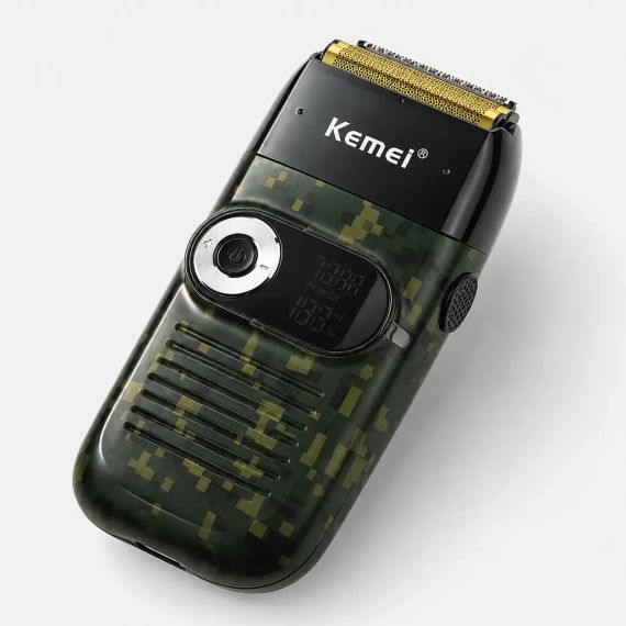 Електрична бездротова бритва для чоловіків, USB-C, Kemei KM-2027, Піксель / Чоловіча акумуляторна електробритва / Шейвер | Зображення 8