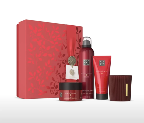 Подарочный набор RITUALS... The Ritual of Ayurveda 4 bestsellers M (scrub, shower foam, cream, candle)