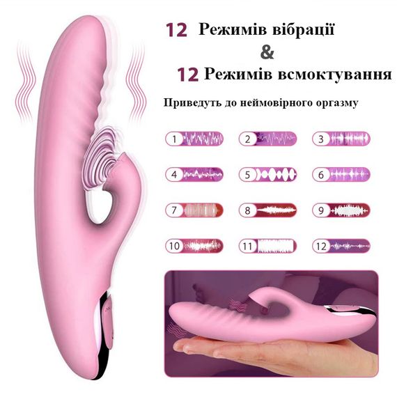 Вібратор з ефектом всмоктування (імітацією кунілінгусу) | Зображення 4