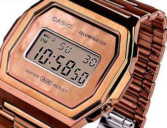 Жіночі вінтажні наручний годинник Casio оригінал Японія Collection A1000RG-5EF зі сталевим браслетом | Зображення 2