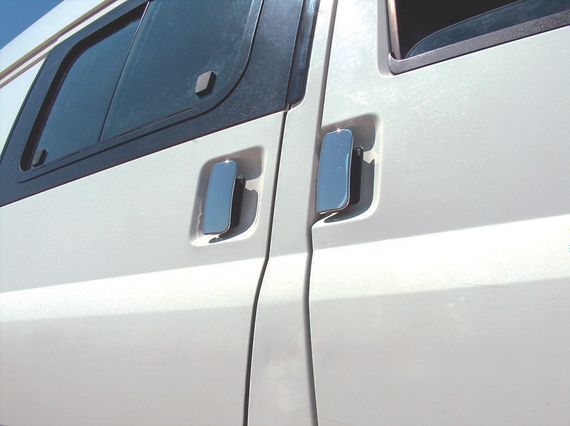 Накладки на ручки (нерж) 4 двери, Carmos - Турецкая сталь для Ford Transit 2000-2014 гг | Зображення 1