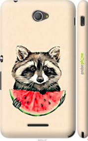 Чохол на Sony Xperia E4 Dual E2115 Єнотик з кавуном "4605m-87-2448"