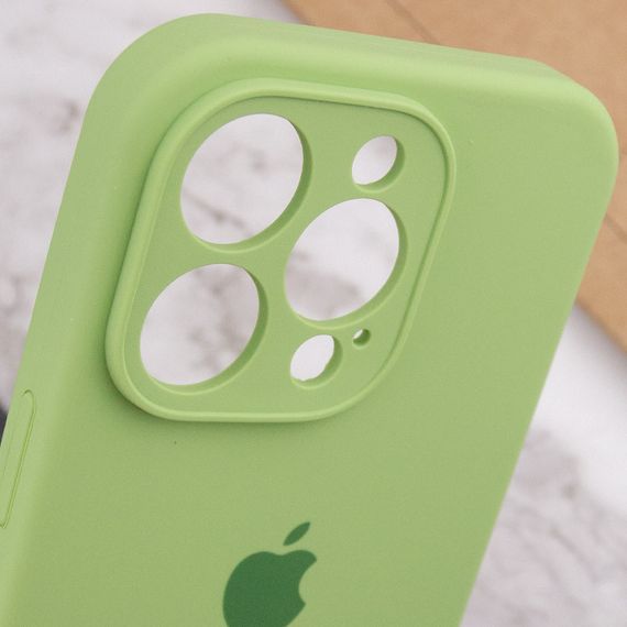Чохол Silicone Case Full Camera Protective (AA) для Apple iPhone 15 Pro Max (6.7") М'ятний / Mint | Зображення 6