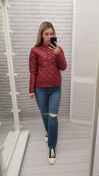 Куртка з ефектом стьобання, арт.310, бордо