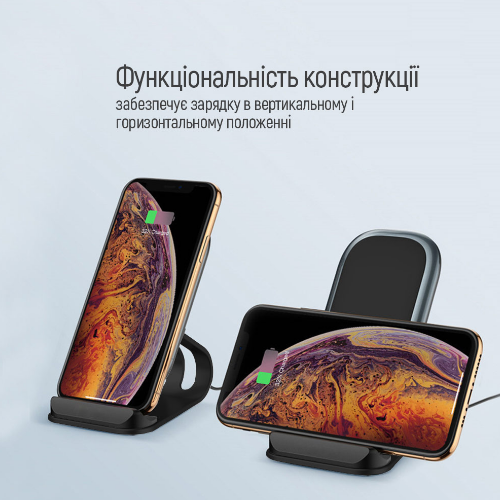 Зарядний пристрій бездротовий універсальний чорний CW-CHW31Q-BK ColorWay | Зображення 6