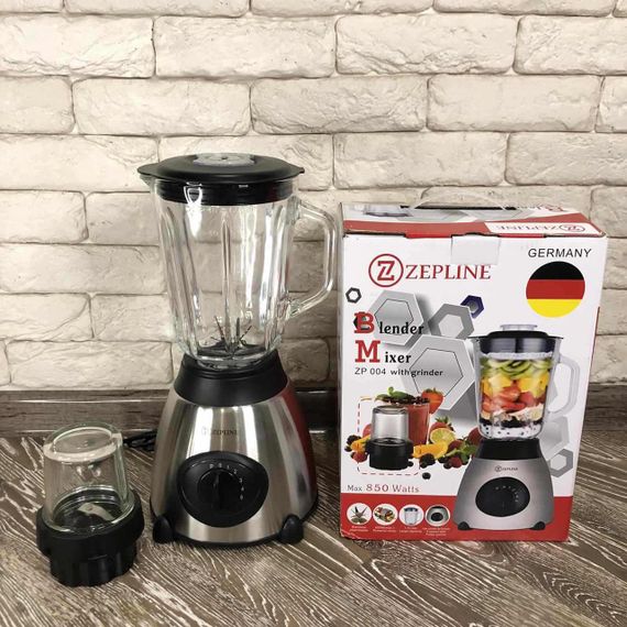 Блендер стаціонарний Zepline ZP-004. Блендер із подрібнювачем 850w | Зображення 1