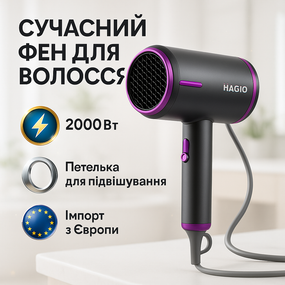 Потужний фен для швидкого укладання волосся Magio MG-163 2000 Вт, Фен звичайний для укладання волосся BF-11