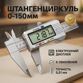 Електронний штангенциркуль 150мм з LCD дисплеєм 0-150, Електронний штангенциркуль 150 мм з LCD дисплеєм SU-90