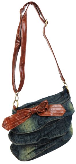 Женская  сумка Fashion jeans bag темно-синяя | Зображення 1