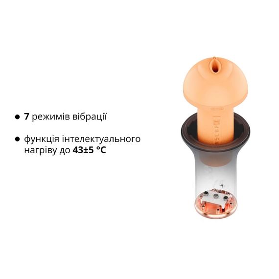 Мастурбатор Otouch INSCUP 1, 7 режимів вібрації, підігрів, вхід-вагіна, внутрішній 4D-канал | Зображення 2