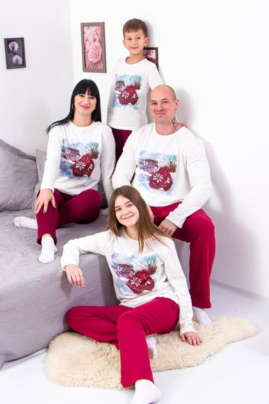Піжама дитяча "Family look" Носи своє 98 Червоний (p-8890-92453) | Зображення 3