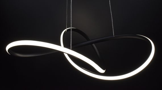 Люстра світлодіодна підвісна LED світильник для квартири на стелю лед 26986 Чорний 40-140х60х60 см. | Зображення 4