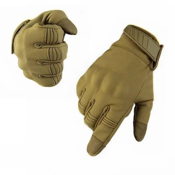 Тактичні рукавиці Soft Shell захист кісточок  койот | Зображення 3