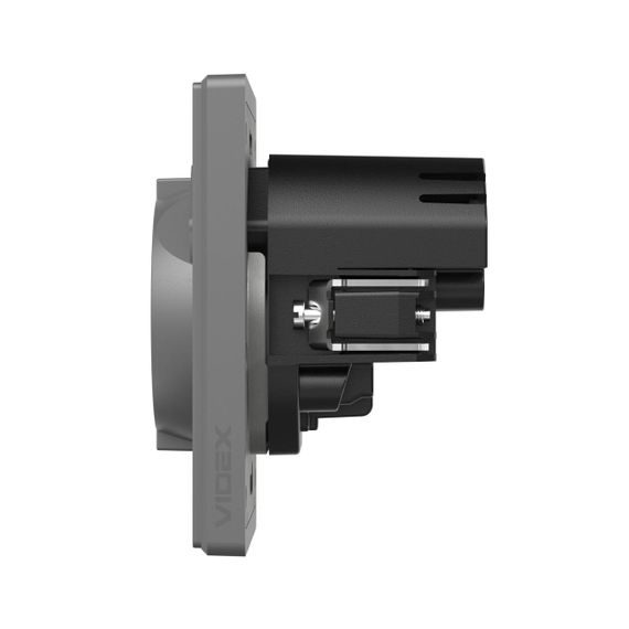 Розетка одинарна із заземленням USB-A+C 20W сірий графіт VIDEX NOTA (VF-NT-SK1GUC-GR) | Зображення 2