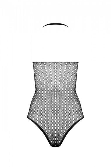 Бодістокінг з декольте Passion BS088 black, імітація корсетної шнурівки Sex Aura | Зображення 6