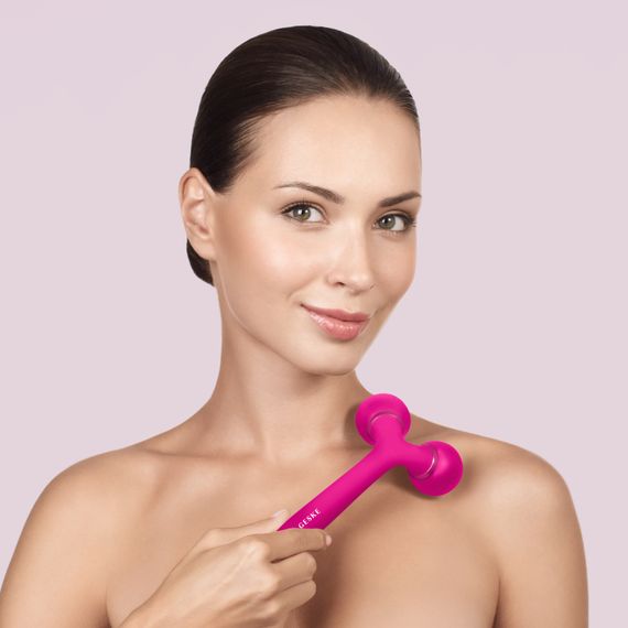 Електронний ультразвуковий ролик для обличчя та тіла GESKE Sonic Facial&Body Roller 4в1 magenta | Зображення 3