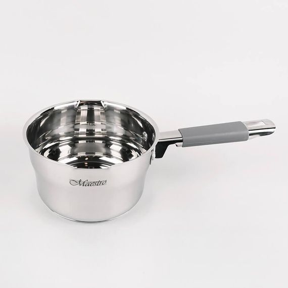 Ковш кухонный Maestro MR-3507-16S, 1.7 л, 16 см, из нержавеющей стали с крышкой, для всех типов плит | Зображення 3