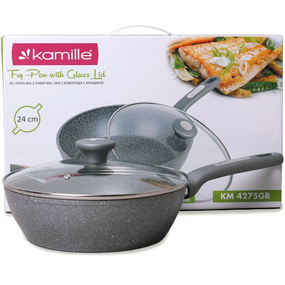 Сковорідка-сотейник d24см з кришкою алюміній а/п Granite 4275GR KAMILLE