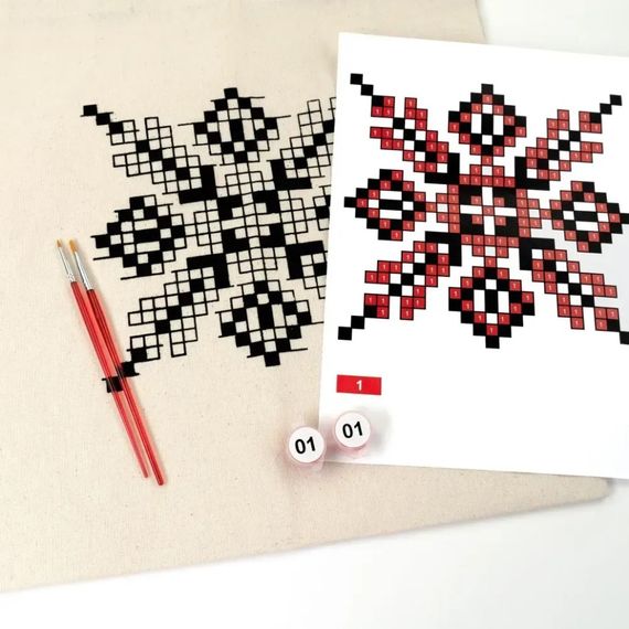 Набор для творчества экосумка-раскраска "Вышиванка" N0003651, 38х42 см | Зображення 2