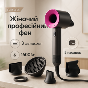 Класичний фен для сушіння та укладання волосся, Професійний фен для об'єму Хороший електричний UD-36