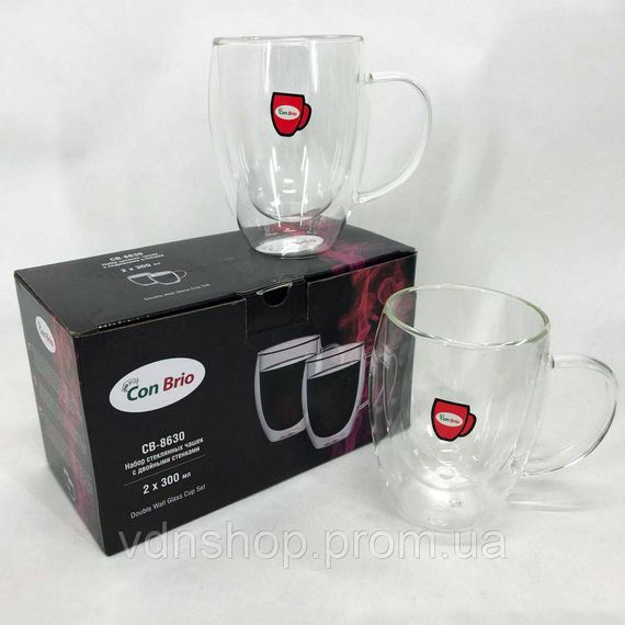 Чашка с двойными стенками премиум Con, Кружка для кофе с двойным дном Чайные чашки двойным дном PB-11 | Зображення 1