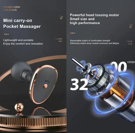 Портативний масажний міні-пістолет MGE-013 XL-566 | Зображення 4