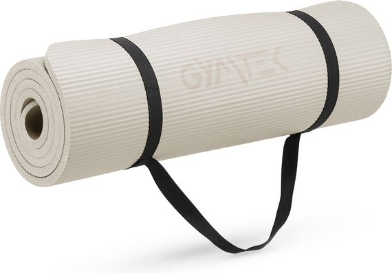 Коврик (мат) для фитнеса и йоги Gymtek NBR 1,5см светло-серый | Зображення 5