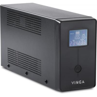 Пристрій безперебійного живлення Vinga LCD 600VA metal case (VPC-600M) (VPC-600M) | Зображення 1