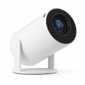 LED Проектор для дому портативний Смарт з WiFi Bluetooth Android 11 1280х720р White WQ-12